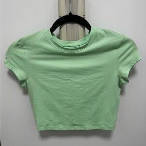 ALO Yoga Finesse SS Mint Green Crop Top